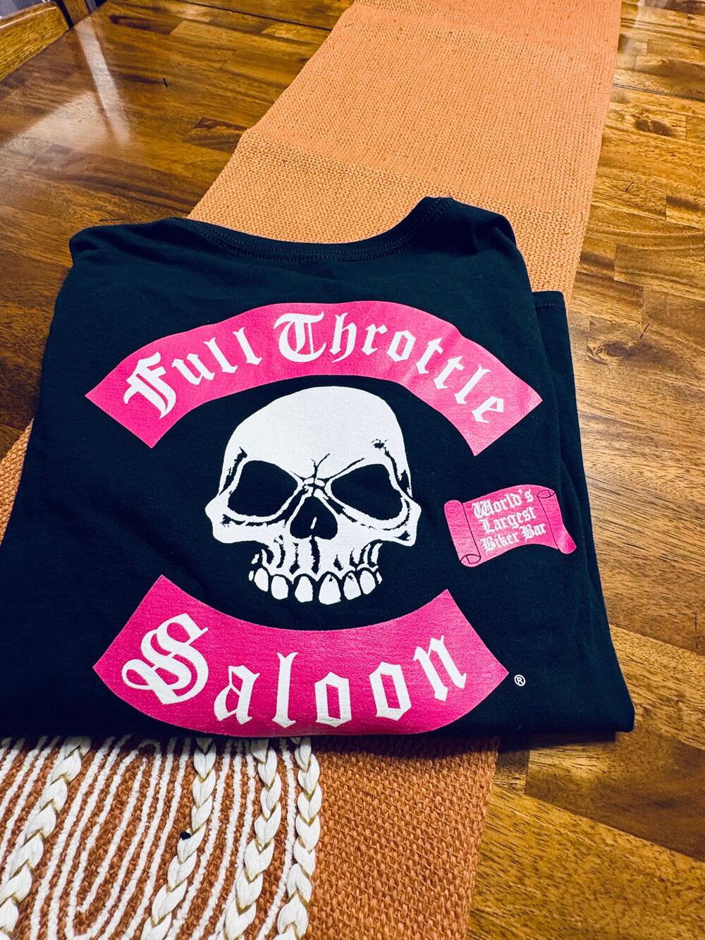 Full Throttle Saloon Sturgis Black Pink Skull Biker T-Shirt
